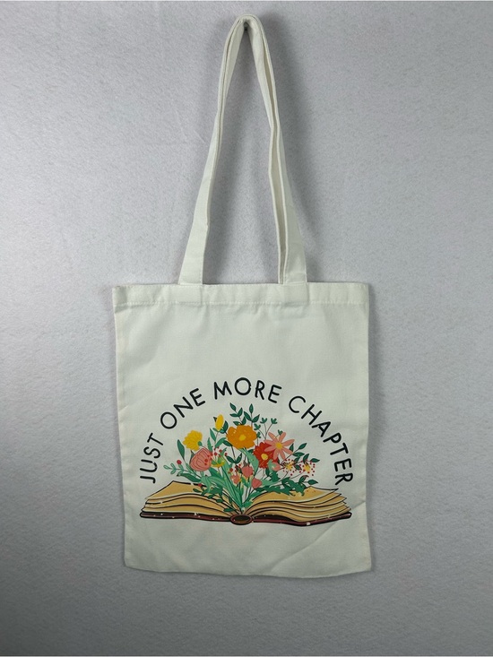 Unbranded Handbags - Just One More Chapter Canvas Tote Bag New